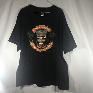 Vintage Harley-Davidson Genuine Oil Can V-Twin Powered T-Shirt Black XXL